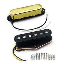 Last inn bildet i Galleri-visningsprogrammet, FLEOR Set of Neck+Bridge Alnico 5 Electric Guitar Pickup Single Coil TL Guitar Parts,Chrome/Golden/Black Choose
