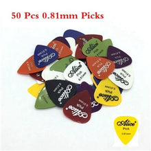 Last inn bildet i Galleri-visningsprogrammet, Electric Guitar Picks 50 Pcs Acoustic Music Picks Plectrum 0.58/0.71/0.81/0.96/1.20/1.50mm Thickness Guitar Accessories