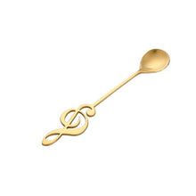 Last inn bildet i Galleri-visningsprogrammet, 304 Stainless Steel Spoon Musical Notes Coffee Spoon Stirring Spoon Mug Spoon Music Bar Ice Cream Creative Cutlery Tableware