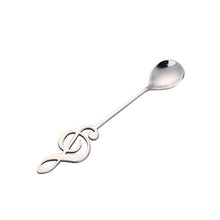 Last inn bildet i Galleri-visningsprogrammet, 304 Stainless Steel Spoon Musical Notes Coffee Spoon Stirring Spoon Mug Spoon Music Bar Ice Cream Creative Cutlery Tableware