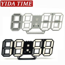 Last inn bildet i Galleri-visningsprogrammet, Digital Wall Clock 3D LED Alarm Clock Electronic Desk Clocks with Large Temperature 12/24 Hour Display