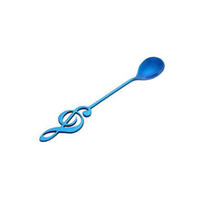 Last inn bildet i Galleri-visningsprogrammet, 304 Stainless Steel Spoon Musical Notes Coffee Spoon Stirring Spoon Mug Spoon Music Bar Ice Cream Creative Cutlery Tableware