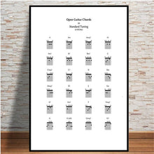 Last inn bildet i Galleri-visningsprogrammet, Guitar Chord Chart Cotton Graphic Music New Poster And Prints Wall Art Canvas Paintings Wall Pictures For Living Room Home Decor