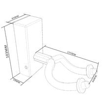 Last inn bildet i Galleri-visningsprogrammet, NAOMI Wall Mount Guitar Hanger Hook Illuminated LED Display Ambient Lighting Non-slip Holder Stand For Acoustic/Electric Guitar