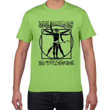 Last inn bildet i Galleri-visningsprogrammet, Da Vinci guitar funny T-Shirt men Vitruvian Man rock band Vintage Graphic Music Novelty streetwear t shirt men homme men clothes