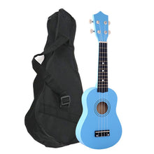 Last inn bildet i Galleri-visningsprogrammet, 21 Inch Wood Soprano Ukulele Guitar Multi Color 4 Strings Ukulele Bass Guitar With Bag For Beginner Kids Gift Musical Instrument
