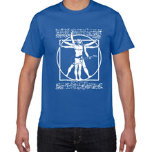 Last inn bildet i Galleri-visningsprogrammet, Da Vinci guitar funny T-Shirt men Vitruvian Man rock band Vintage Graphic Music Novelty streetwear t shirt men homme men clothes