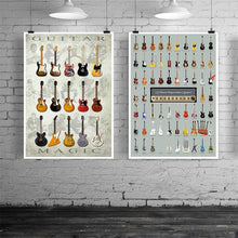 Last inn bildet i Galleri-visningsprogrammet, Guitars Musical Instrument Canvas Print Painting Musical Instrument Studio Wall Art Decorative Poster Room Home Decor (No Frame)