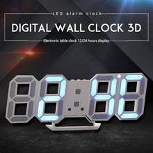 Last inn bildet i Galleri-visningsprogrammet, Digital Wall Clock 3D LED Alarm Clock Electronic Desk Clocks with Large Temperature 12/24 Hour Display
