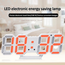 Last inn bildet i Galleri-visningsprogrammet, Digital Wall Clock 3D LED Alarm Clock Electronic Desk Clocks with Large Temperature 12/24 Hour Display