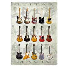 Last inn bildet i Galleri-visningsprogrammet, Guitars Musical Instrument Canvas Print Painting Musical Instrument Studio Wall Art Decorative Poster Room Home Decor (No Frame)