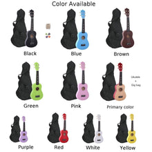 Last inn bildet i Galleri-visningsprogrammet, 21 Inch Wood Soprano Ukulele Guitar Multi Color 4 Strings Ukulele Bass Guitar With Bag For Beginner Kids Gift Musical Instrument