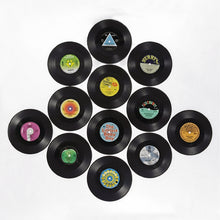 Last inn bildet i Galleri-visningsprogrammet, 12pcs Plastic Retro Vinyl Record Cup Mat Anti-slip Coffee Coasters Heat Resistant Music Drink Mug Mat Table Placemat Home Decor