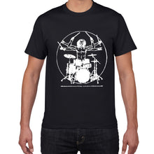 Last inn bildet i Galleri-visningsprogrammet, Da Vinci guitar funny T-Shirt men Vitruvian Man rock band Vintage Graphic Music Novelty streetwear t shirt men homme men clothes