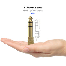 Last inn bildet i Galleri-visningsprogrammet, QGeeM Jack 6.5 6.35mm Male Plug to 3.5mm Female Connector Headphone Amplifier Audio Adapter Microphone AUX 6.3 3.5 mm Converter
