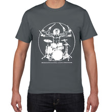 Last inn bildet i Galleri-visningsprogrammet, Da Vinci guitar funny T-Shirt men Vitruvian Man rock band Vintage Graphic Music Novelty streetwear t shirt men homme men clothes
