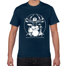 Last inn bildet i Galleri-visningsprogrammet, Da Vinci guitar funny T-Shirt men Vitruvian Man rock band Vintage Graphic Music Novelty streetwear t shirt men homme men clothes
