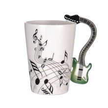 Last inn bildet i Galleri-visningsprogrammet, Creative Music Violin Guitar Ceramic Mug Coffee Tea Milk Stave Cups with Handle Coffee Mug Novelty Gifts for Wedding Birthday