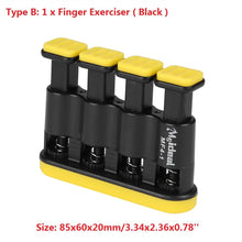 Last inn bildet i Galleri-visningsprogrammet, Guitar Finger Trainer Strengthener Training Device Piano Hand Grip Practice Musical Instrument Guitar Accessories Black