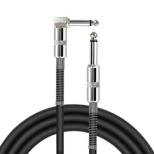Last inn bildet i Galleri-visningsprogrammet, Bochara 1/4'' Jack 90degree 6.5mm to 6.5mm Audio Mono Cable Male to Male For Electric Guitar Mixer Amplifier 1.8m 3m 5m 10m