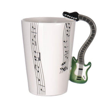Last inn bildet i Galleri-visningsprogrammet, Creative Music Violin Guitar Ceramic Mug Coffee Tea Milk Stave Cups with Handle Coffee Mug Novelty Gifts for Wedding Birthday