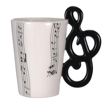 Last inn bildet i Galleri-visningsprogrammet, Creative Music Violin Guitar Ceramic Mug Coffee Tea Milk Stave Cups with Handle Coffee Mug Novelty Gifts for Wedding Birthday