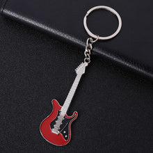 Last inn bildet i Galleri-visningsprogrammet, Men Womens Guitar Keychains pink blue red black Key Chain Charms for Bag Musician Jewelry Car Keyring Accessories Gift 2022
