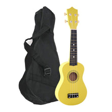Last inn bildet i Galleri-visningsprogrammet, 21 Inch Wood Soprano Ukulele Guitar Multi Color 4 Strings Ukulele Bass Guitar With Bag For Beginner Kids Gift Musical Instrument