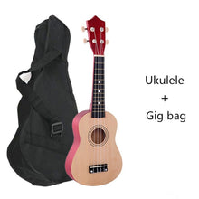 Last inn bildet i Galleri-visningsprogrammet, 21 Inch Wood Soprano Ukulele Guitar Multi Color 4 Strings Ukulele Bass Guitar With Bag For Beginner Kids Gift Musical Instrument