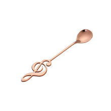 Last inn bildet i Galleri-visningsprogrammet, 304 Stainless Steel Spoon Musical Notes Coffee Spoon Stirring Spoon Mug Spoon Music Bar Ice Cream Creative Cutlery Tableware