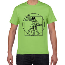 Last inn bildet i Galleri-visningsprogrammet, Da Vinci guitar funny T-Shirt men Vitruvian Man rock band Vintage Graphic Music Novelty streetwear t shirt men homme men clothes