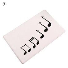 Last inn bildet i Galleri-visningsprogrammet, Music Note Piano Print Non-slip Door Mat Pad Kitchen Bathroom Carpet Rug Decor