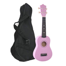 Last inn bildet i Galleri-visningsprogrammet, 21 Inch Wood Soprano Ukulele Guitar Multi Color 4 Strings Ukulele Bass Guitar With Bag For Beginner Kids Gift Musical Instrument