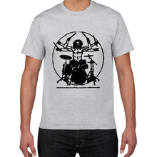 Last inn bildet i Galleri-visningsprogrammet, Da Vinci guitar funny T-Shirt men Vitruvian Man rock band Vintage Graphic Music Novelty streetwear t shirt men homme men clothes