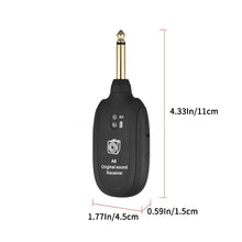 Last inn bildet i Galleri-visningsprogrammet, Guitar Wireless System Transmitter Receiver Built-In Rechargeable Wireless Guitar Transmitter Guitar Transmitter Accessory