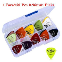 Last inn bildet i Galleri-visningsprogrammet, Electric Guitar Picks 50 Pcs Acoustic Music Picks Plectrum 0.58/0.71/0.81/0.96/1.20/1.50mm Thickness Guitar Accessories