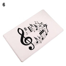 Last inn bildet i Galleri-visningsprogrammet, Music Note Piano Print Non-slip Door Mat Pad Kitchen Bathroom Carpet Rug Decor
