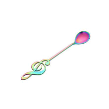 Last inn bildet i Galleri-visningsprogrammet, 304 Stainless Steel Spoon Musical Notes Coffee Spoon Stirring Spoon Mug Spoon Music Bar Ice Cream Creative Cutlery Tableware