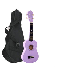 Last inn bildet i Galleri-visningsprogrammet, 21 Inch Wood Soprano Ukulele Guitar Multi Color 4 Strings Ukulele Bass Guitar With Bag For Beginner Kids Gift Musical Instrument
