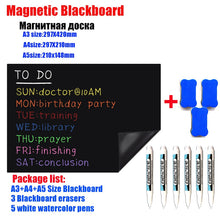 Last inn bildet i Galleri-visningsprogrammet, A5 Magnetic Whiteboard Fridge Magnets Dry Wipe White Board Marker Writing Record Message Board Remind Memo Pad Kid Gift Kitchen