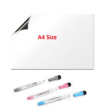 Last inn bildet i Galleri-visningsprogrammet, A5 Magnetic Whiteboard Fridge Magnets Dry Wipe White Board Marker Writing Record Message Board Remind Memo Pad Kid Gift Kitchen