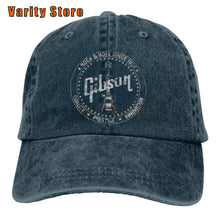 Last inn bildet i Galleri-visningsprogrammet, OOworld Gibson Since 1894 McCarty Les Paul Guitar Denim Cap for Women Baseball Cap for Men Unisex Cowboy Cap Hiphop Cap Sun Hat