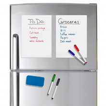 Last inn bildet i Galleri-visningsprogrammet, A5 Magnetic Whiteboard Fridge Magnets Dry Wipe White Board Marker Writing Record Message Board Remind Memo Pad Kid Gift Kitchen