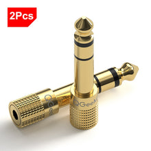 Last inn bildet i Galleri-visningsprogrammet, QGeeM Jack 6.5 6.35mm Male Plug to 3.5mm Female Connector Headphone Amplifier Audio Adapter Microphone AUX 6.3 3.5 mm Converter