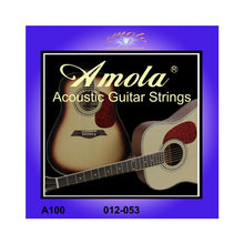 Last inn bildet i Galleri-visningsprogrammet, Amola 010 011 012 Wood Acoustic Guitar Strings Stainless Steel Wire Copper Alloy Winding 6 Strings Accessories Parts
