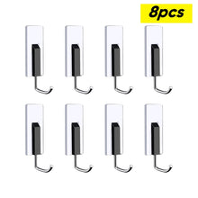 Last inn bildet i Galleri-visningsprogrammet, Adhesive Multi-purpose Piano Hooks Wall Mounted Creative Cute Waterproof Oilproof Kitchen Bathroom Strong Hooks 4/8pcs
