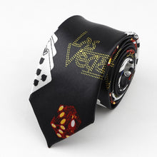 Last inn bildet i Galleri-visningsprogrammet, Classic Fashion Men&#39;s Skinny Tie Colorful Musical Notes Printed Piano Guitar Polyester 5cm Width Necktie Party Gift Accessory
