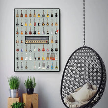 Last inn bildet i Galleri-visningsprogrammet, Guitars Musical Instrument Canvas Print Painting Musical Instrument Studio Wall Art Decorative Poster Room Home Decor (No Frame)
