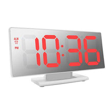 Last inn bildet i Galleri-visningsprogrammet, LED Digital Alarm Clock Mirror Electronic Clocks Multifunction Large LCD Display Digital Table Clock with Temperature Calendar
