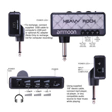 Last inn bildet i Galleri-visningsprogrammet, ammoon Portable Electric Guitar Amplifier Amp Mini Headphone Amp Built-in Distortion Effect Top Quality Guitar Accessories Parts
